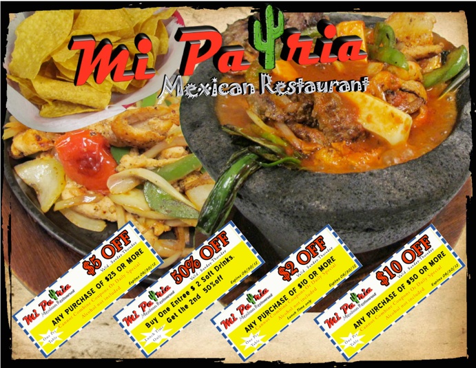 Coupons for Mi Patria Mexican Restaurant 6159072838 Murfreesboro
